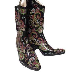 Western Chief Fun Paisley Western rubber rain boot